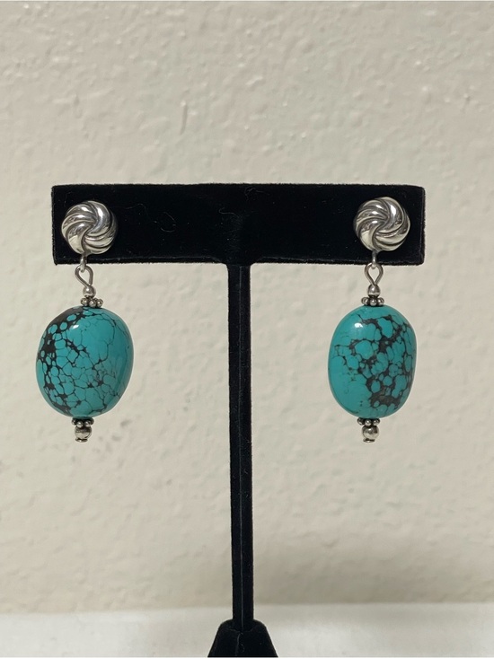 Jewelry - Turquoise Drop Sterling Silver Earrings